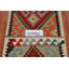 Tapis de couloir oriental géométrique en laine Kilim 3 x 13