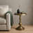 Elegant Gold 18.5" Round Accent Table with Durable Aluminum Pedestal Base