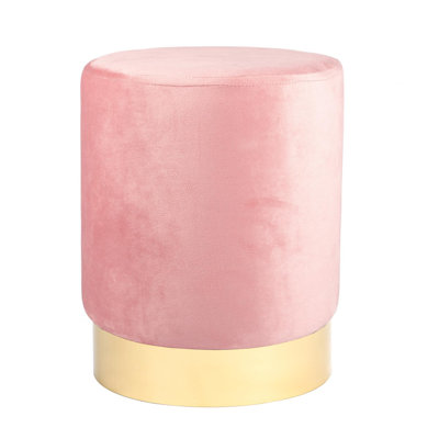 Harbour Housewares - Round Velvet Pouffe