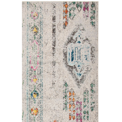 Tapis gris / bleu Felty Ikat