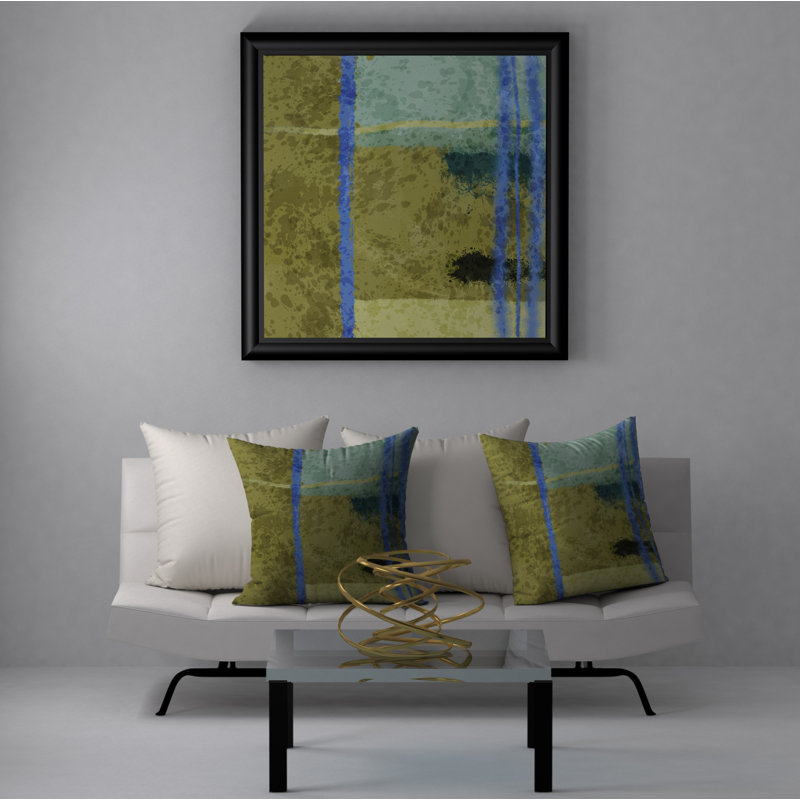 Abstract Reversible Throw Pillow, 24" x 24"