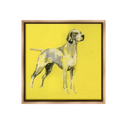 " Modern Dog On Yellow " by Cartissi