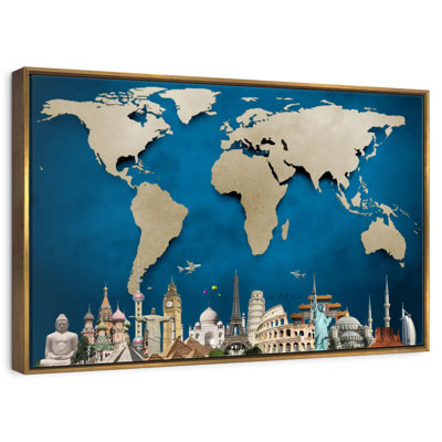 Ocean Blue World Map