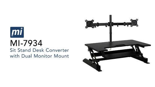  Mount-It! Standing Desk Converter with Bonus Dual