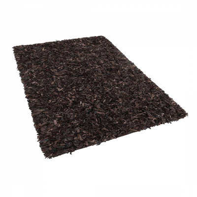Verdell Rectangle Leather Hand Woven Area Rug