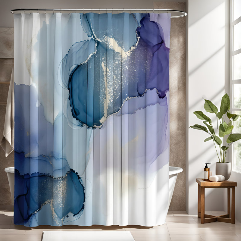 Taistra Abstract Shower Curtain, 83"H x 70"W