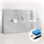 Magnetic Memo Board Whiteboard - 120 x 60 cm - With Marker and Magnets - Stone wall