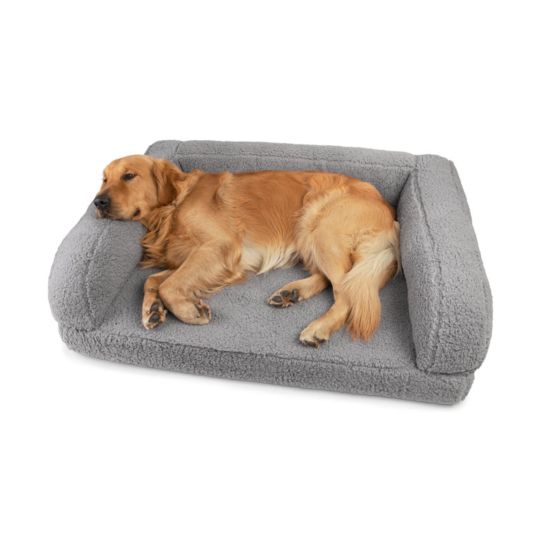 Lit pour chien Tucker Murphy Pet ™ Sherpa Couch, Grand (l 40 po x P 10 po x H 30 po), gris