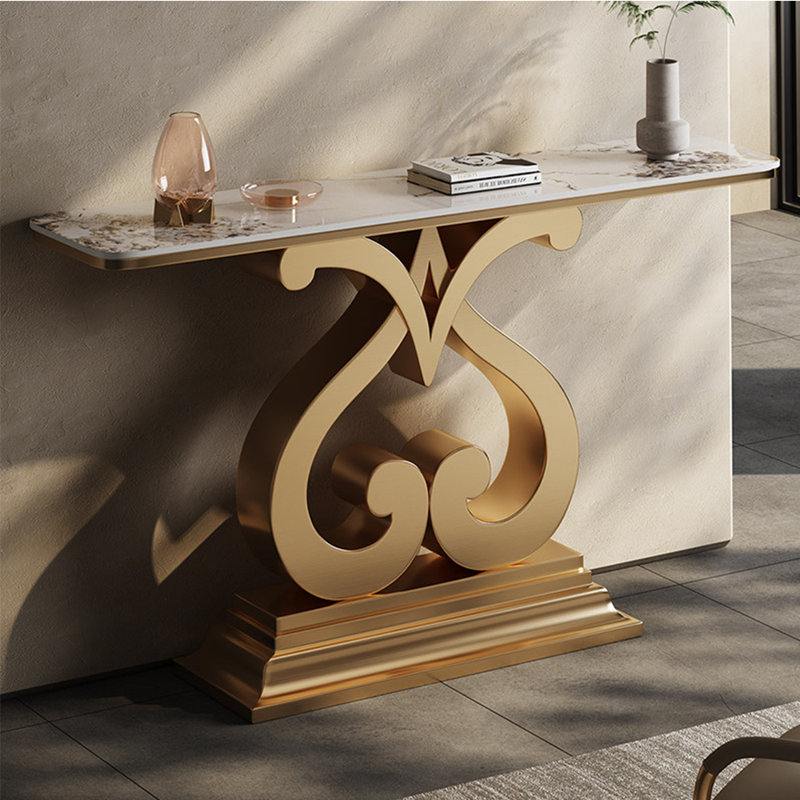 Console en métal de style moderne, H 33,4 po x l 47,2 po x P 13,7 po