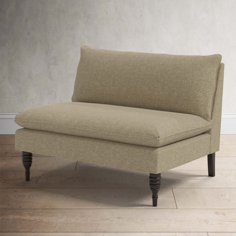 Varick Upholstered 47'' Settee, Zuma Natural Textured Linen