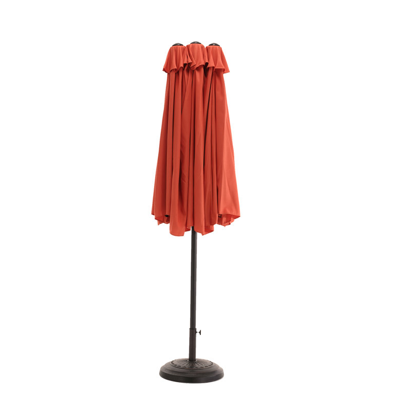 Parasol de marché rectangulaire 178 po x 105 po, Orange