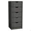 Commode haute 5 tiroirs Basilea, système coulissant