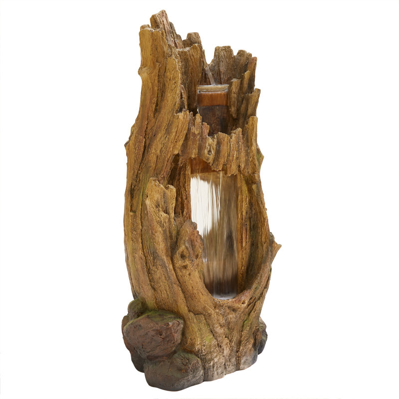Outdoor Waterfall Fountain with Lights