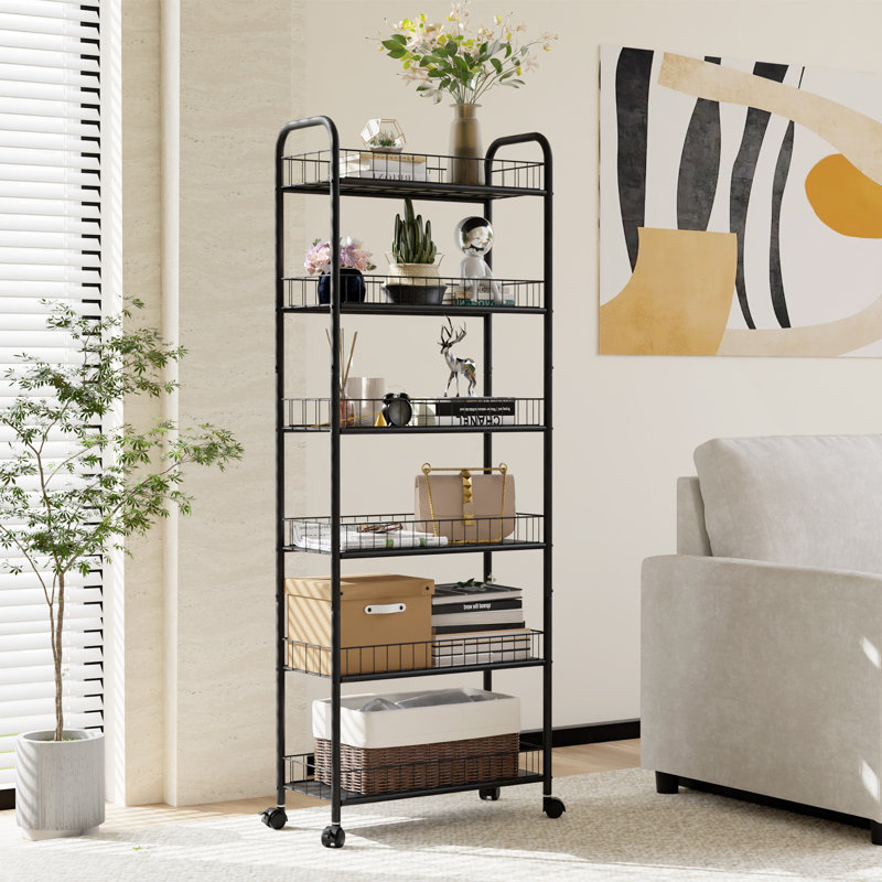 Difonzo Rolling Storage Utility Cart, 61"H x 22.8"W x 10"D