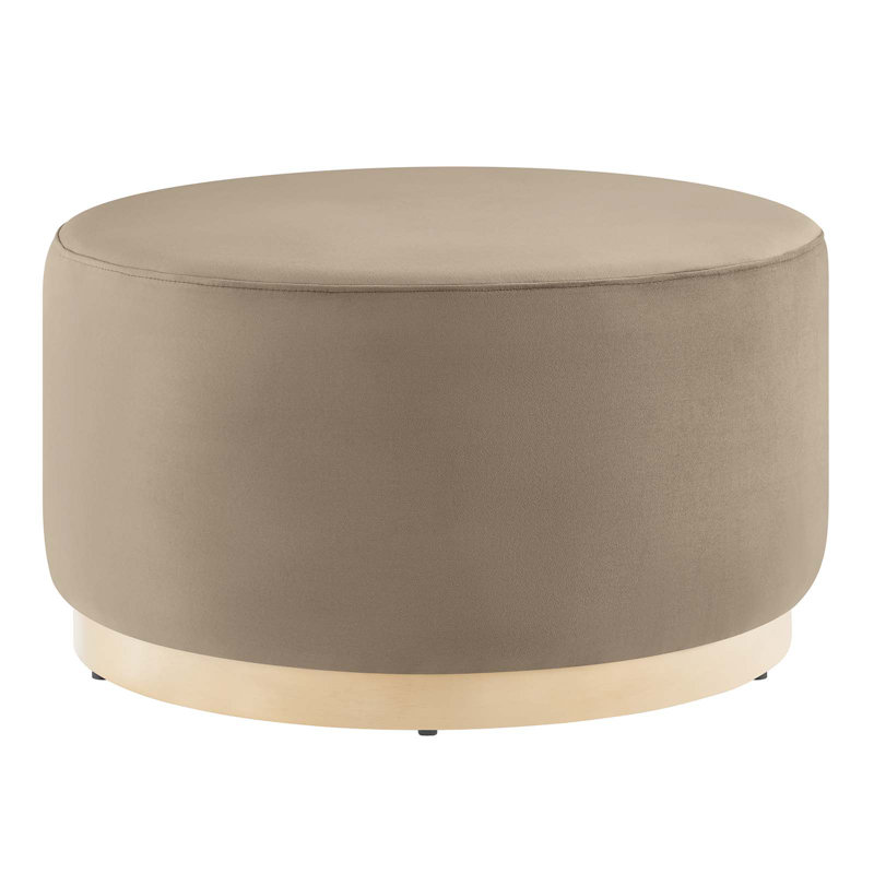 Modway Tilden Upholstered Ottoman, Taupe Velvet