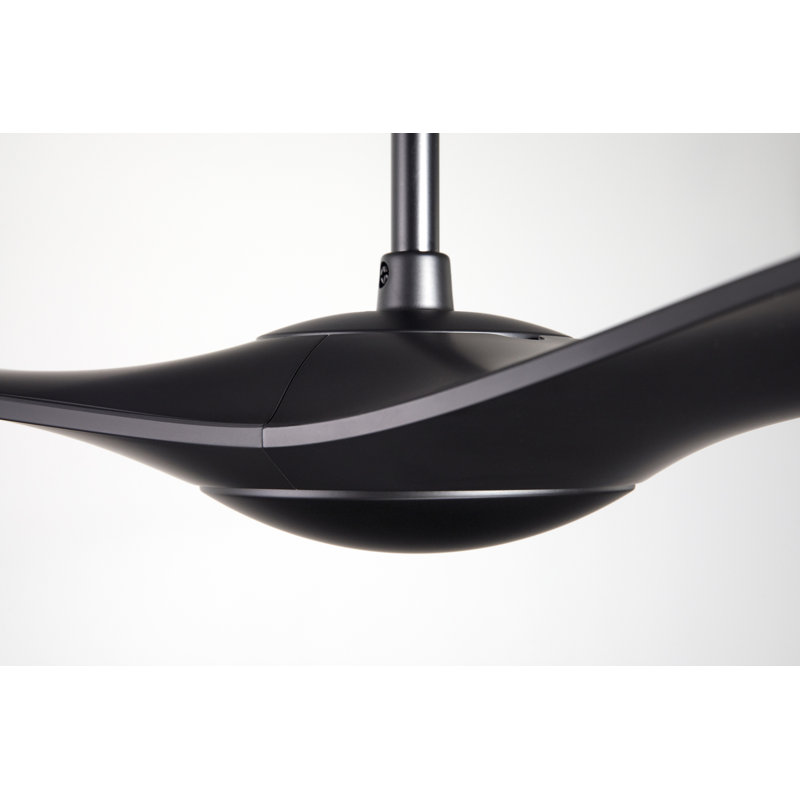 IC Brisa Downrod Ceiling Fan, Handheld Remote Control, Matte Black