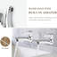 Pair of Basin Taps,  Hot and Cold Bathroom Faucet Set, Two Holes, 1/4 Turn TapsLever Sink taps, 1/2" Faucet Cloakroom Tap, Single Handle Hole Hot Cold Twin Taps Basin Pillar Taps