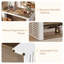 Table de bar Farmhouse Home avec tablettes de rangement, armoire de bar à hauteur de comptoir de 55,1 pouces pour la salle à manger de cuisine