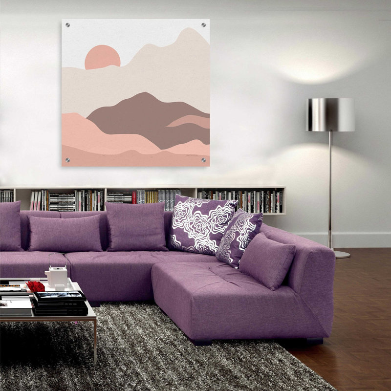 «Mountainous II» par Sara Zieve Miller, art mural en verre acrylique, H 36 po x l 36 po x P 0,2 po