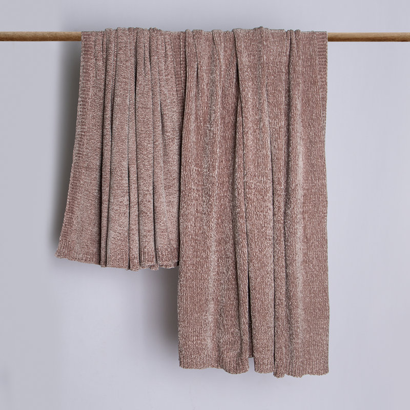 Caspian Knitted Blanket, Beige