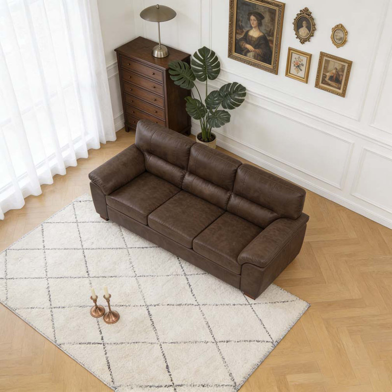 Canapé en cuir synthétique à trois places