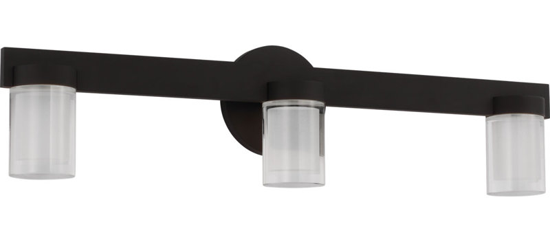 Esfera 3 - Light LED Bath Sconce, Nightshade Black
