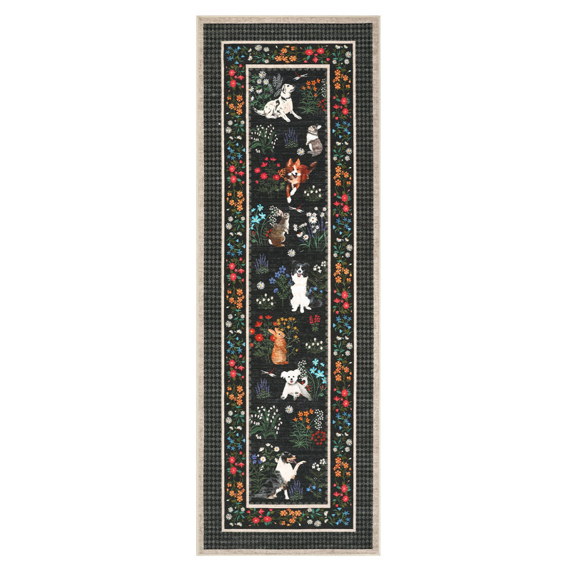 Area Rugs Floral Washable Rugs Living Room Area Rugs Boho Bedroom Rug Non Slip Botanical Floor Carpet for Dining Room Home Office Farmhouse