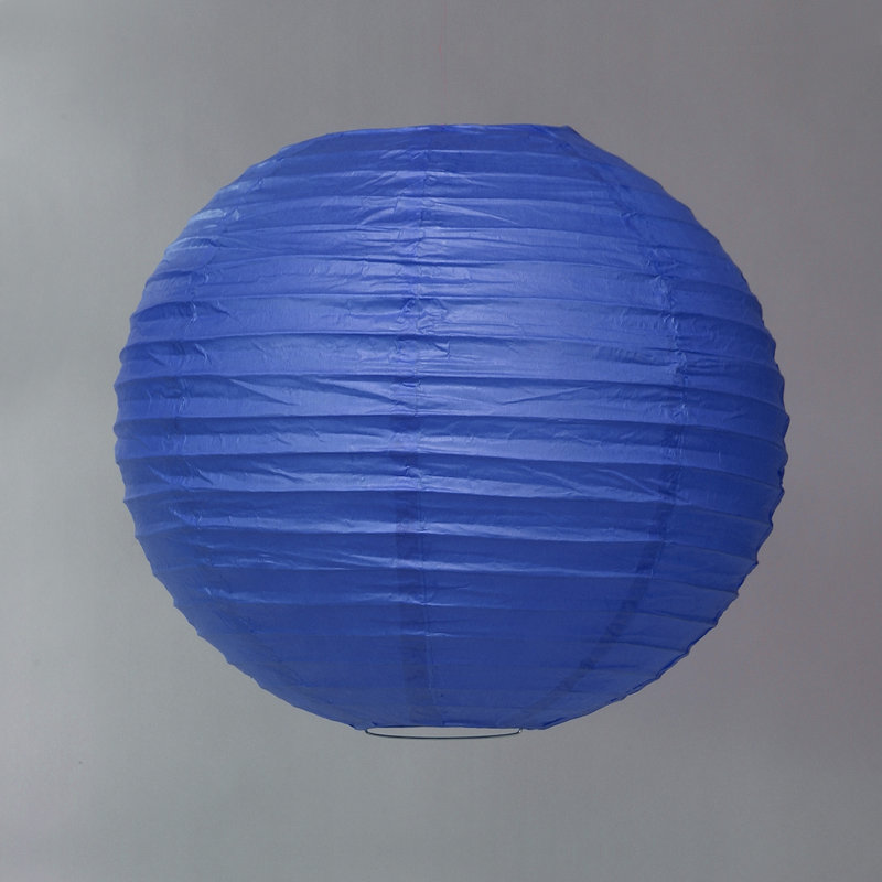 Lanterne en papier, Bleu royal, H 12 po x l 12 po x P 12 po