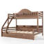 Lit superposé avec tiroirs de rangement, cadre de lit superposé en bois massif garde-corps courbé chic-963730278-963730280