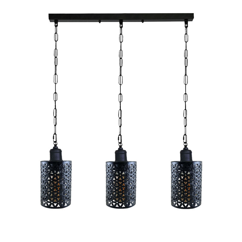 Nayla 3 - Light Kitchen Island Pendant, Yes, Black, Black