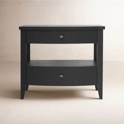 2-Drawer Traditional Oak Nightstand