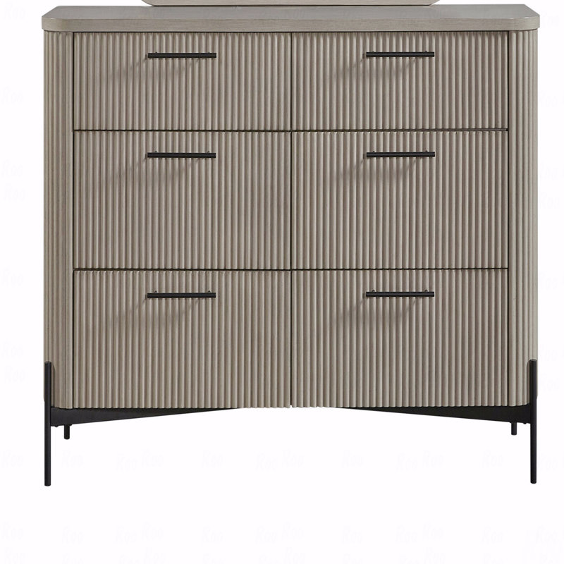 Commode 6 tiroirs, Taupe
