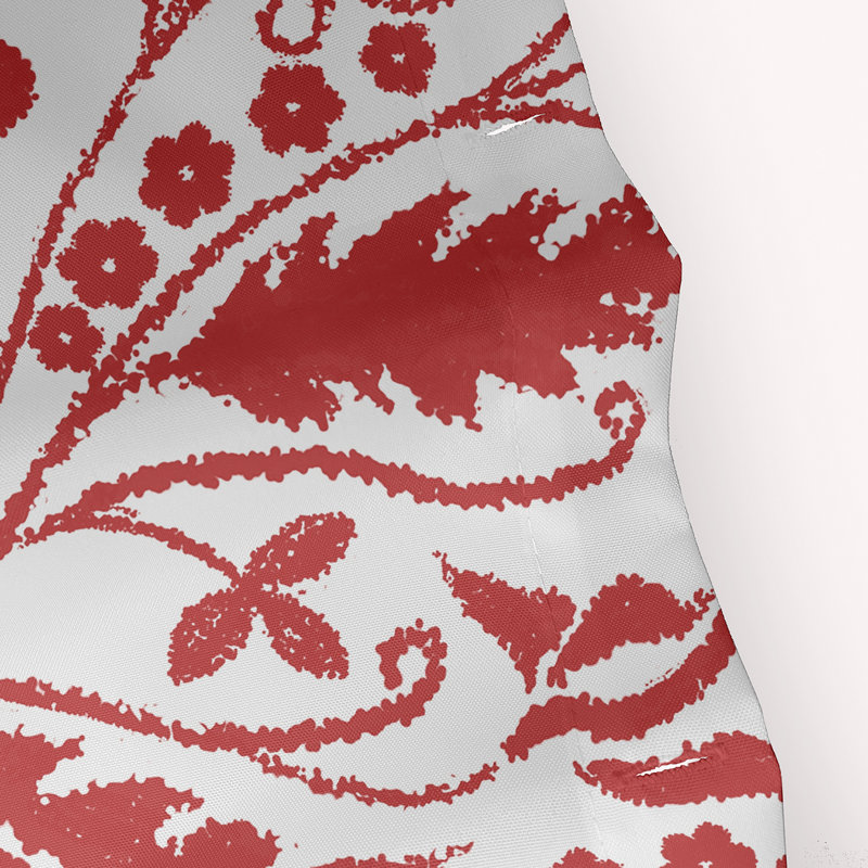 Rushford Floral Shower Curtain, Orange