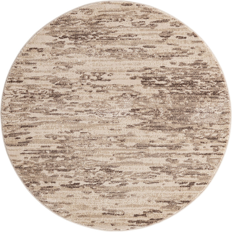 Abstract Indoor Rug, Round 4'