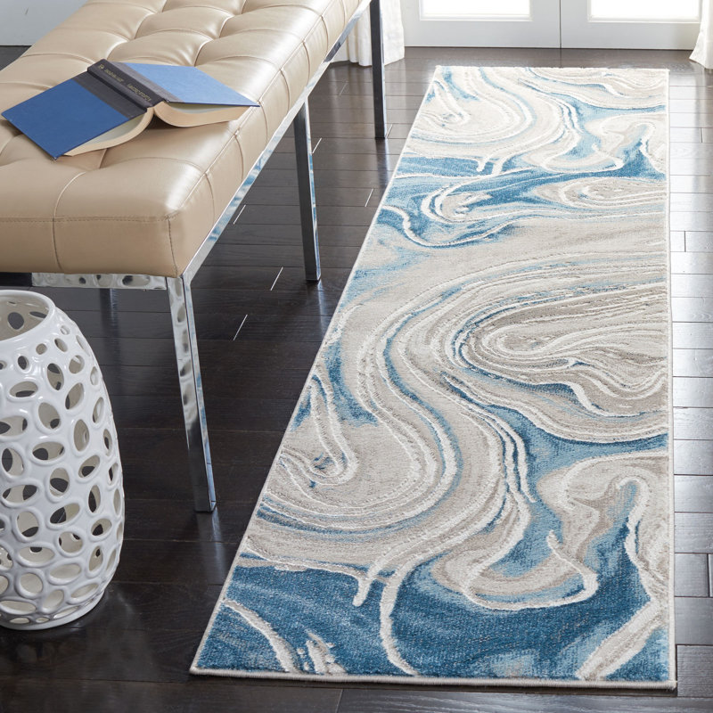 Misbah 500 Performance Abstract Rug, Runner 2' x 8'