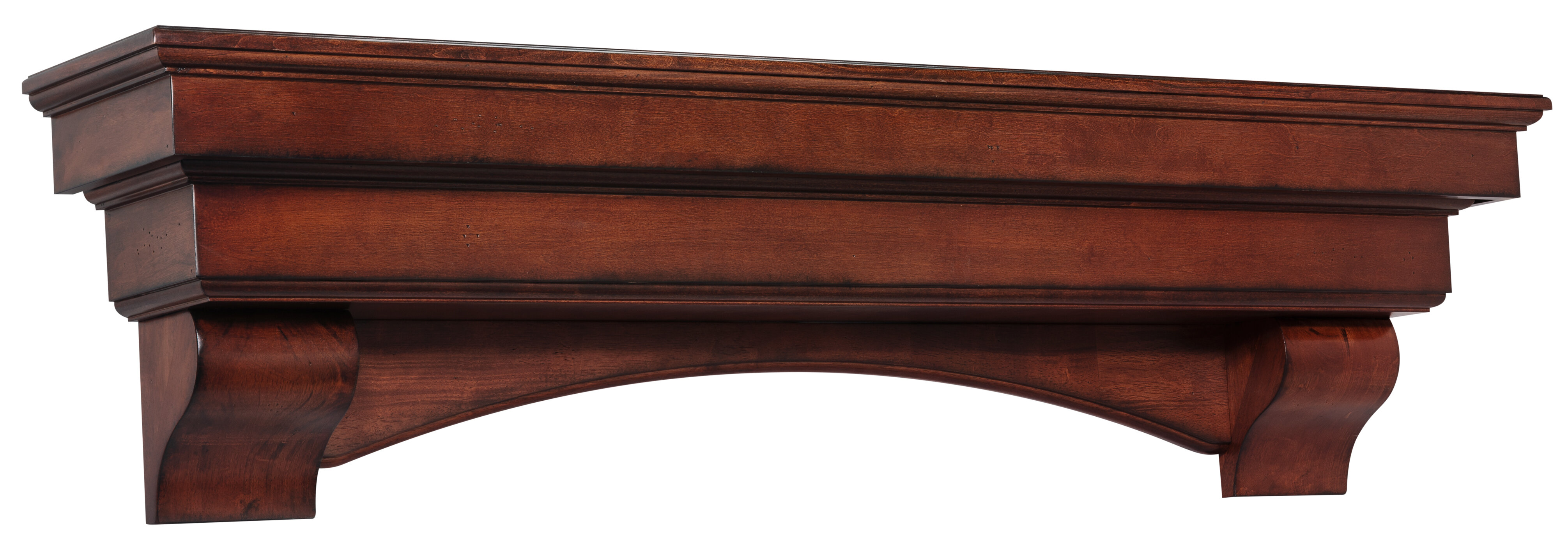 Pearl Lindon Cherry Distressed Fireplace Mantel Shelf