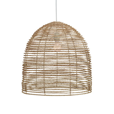 Single Light Rattan Pendant