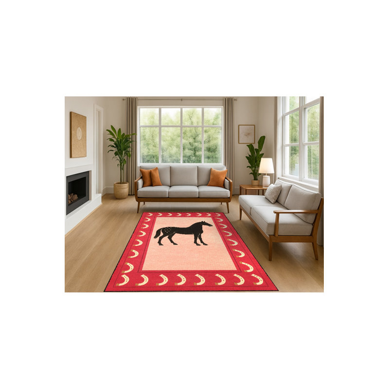 Tapis beige tissé à l'envers Mosso, 4'11" x 7'7"