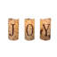 Battery Operated JOY Christmas LED Flame-Less Candles