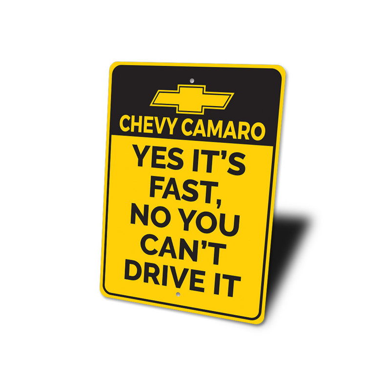 Plaque Camaro, H 18 po x l 12 po x P 0,06 po