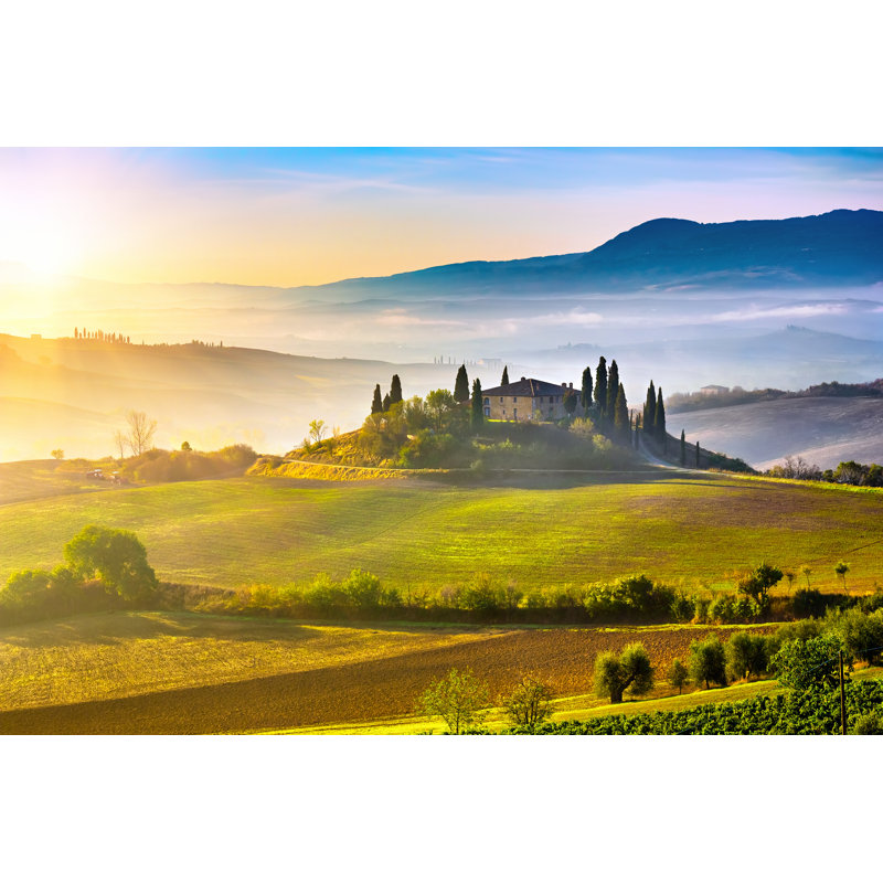 Tuscany At Sunrise - Wrapped Canvas Print, 61cm H x 91cm W