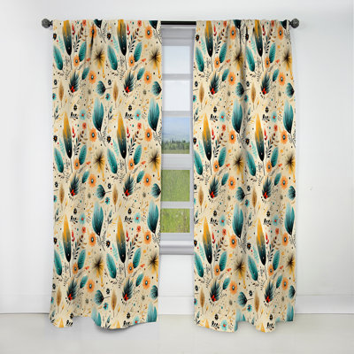 Gypsy Spirit Boho Pattern - Abstract Boho Curtain - Blackout Abstract Curtain - 1 Panels