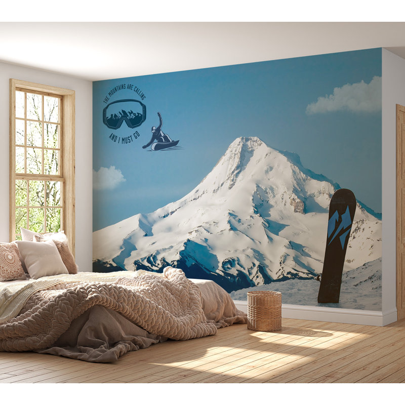 Murale de planche à neige Ashmitha, L 38 po x L 27 po