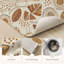 Tapis de cuisine lavables antidérapants à motif de feuilles