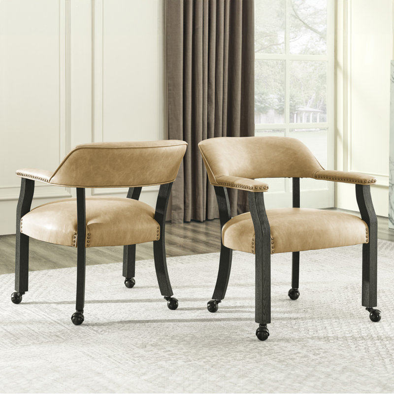 Resendez Upholstered Back Armchair, Black, Sand