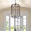 Lustre - Luminaire suspendu géométrique chromé de style moderne à 8 lumières de 18 po, structure en métal de style industriel, avec fonction d'éclairage suspendue réglable-550759052