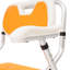 Chaise de douche réglable en hauteur pour personnes âgées, chaise de chevet avec accoudoirs et dossier, siège de douche avec accoudoirs
