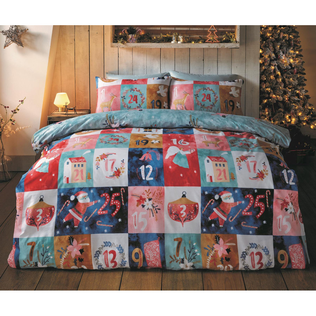Rapport Home Advent Calendar Multi Duvet Cover Set Double Bedding Set