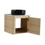 Meuble-lavabo mural de 24 po avec lavabo d'art en céramique et porte à fermeture en douceur, design élégant et peu encombrant