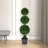 4' Artificial Triple Ball Green Cedar Topiary.